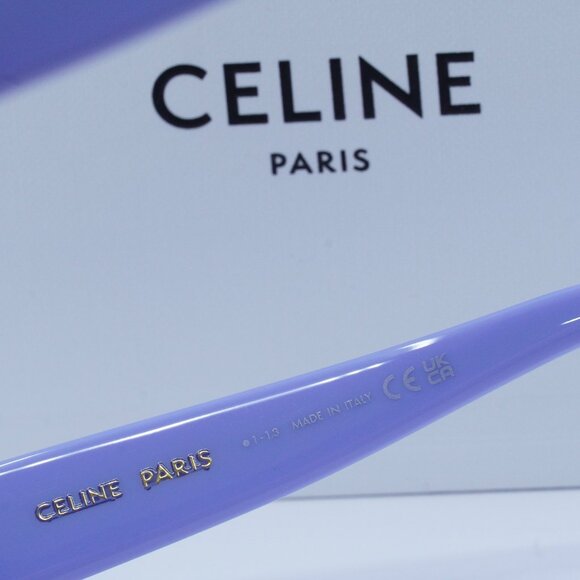 FINAL PRICE NEW CELINE CL40245U 78A SHINY LILAC / GREY SUNGLASSES - Picture 6 of 11